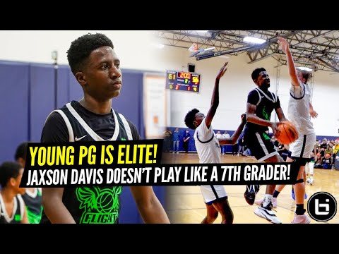 HE DOESN'T PLAY LIKE A 7TH GRADER?! Young Point Guard JAXSON DAVIS has Mature Game!