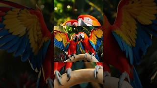 Scarlet macaws part 2 #wildlifeinsights #amazonriver #wildlife #wildlifeinspiration #facts