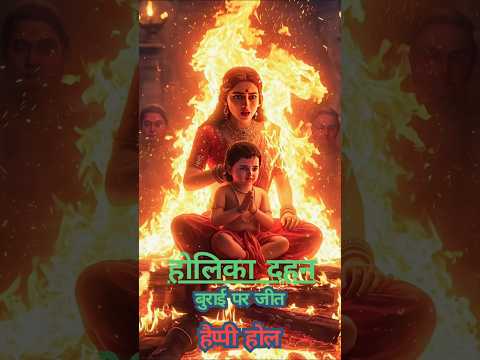 🔥 होलिका दहन की कथा – बुराई पर अच्छाई की जीत! 🙏#हिरण्यकशिपु,#होलिकादहन,#प्रह्लाद,