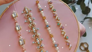 hand Embroidery (beads embroidery)part 2 |تنبات خفيف الملاقية دالجلابة المغربية