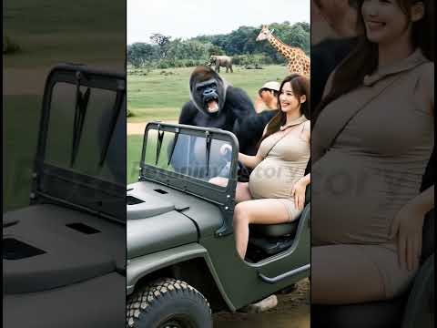 Gentle gorilla journey#viralshort #trendingshort #happy #gorilla #animallover#pregnentwomen