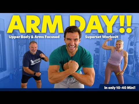 Follow Along UPPER BODY Superset Workout (Arm Day Training For Men)