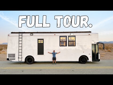 I turned a SCHOOL BUS into my LUXURY home (Detailed Tour)