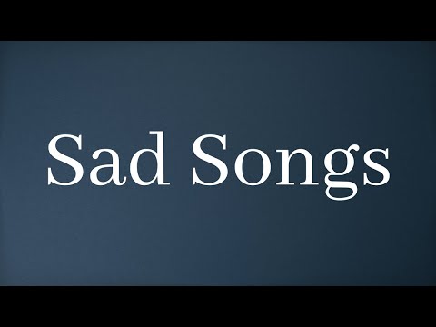 Tones and I - Sad Songs (Lyric Video)