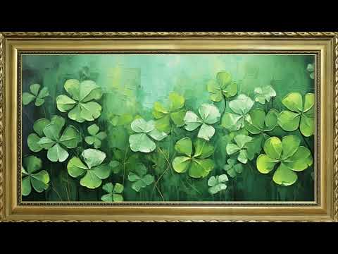 ST PATRICKS DAY FREE TV ART WALLPAPER SCREENSAVER BACKGROUND VINTAGE FRAMED SAMSUNG TV ART SHAMROCKS