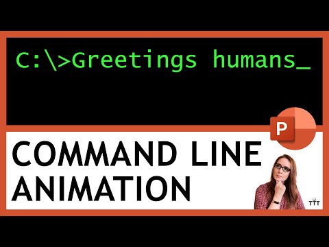 Command Line with Blinking Cursor Animation Effect in PowerPoint | Green and Black Computer Console