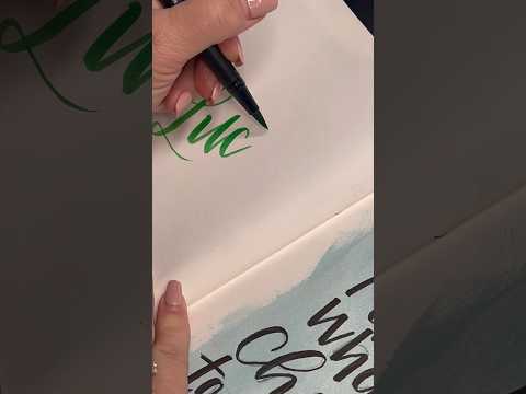 Lettering the word Lucky for St. Paddies day