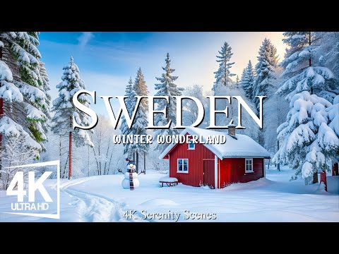 Sweden in Winter 4K ❄ Majestic Glaciers, Northern Lights, Snowy Landscapes of the Arctic | 4K UHD