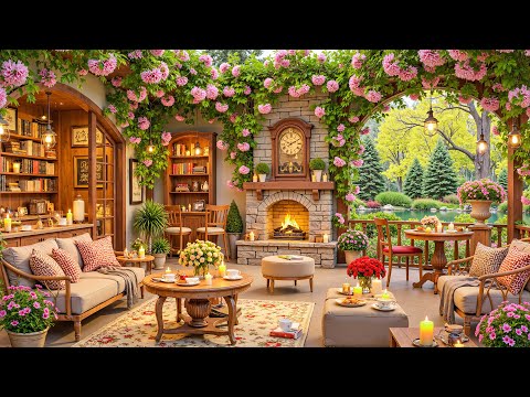 Soft Jazz Instrumental Music ☕ Spring Jazz Coffee Shop Ambience for Relaxing, Studying & Focusing