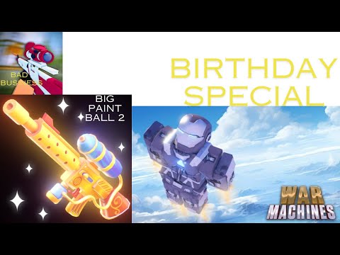 Ethan's Birthday Special: Playing  Epic Games in Roblox - War Machines Bad Business Big Paintball 2!