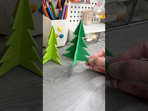 🎄DIY Paper Christmas Tree✨!? #diy #christmas #christmasdecor #diycrafts #papercraft #cutecrafts