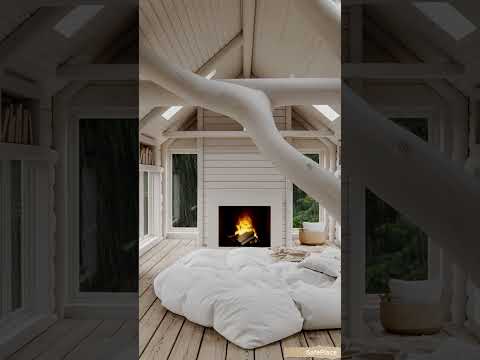 #rain #cabinbliss #relax #cabinambience #peace #fireplace #home #rainsounds #calm #cozycabinambience