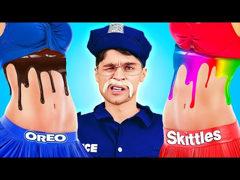 BLUE VS RED IN JAIL! Smart Sneaking Candies Hacks and Funny Prison Challenges