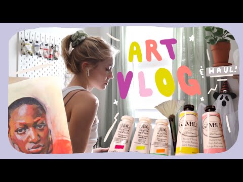 Art Vlog | Paint with me and ART HAUL ✨