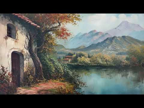 SPRING TV ART WALLPAPER SCREENSAVER BACKGROUND VINTAGE FRAMED SAMSUNG TV OIL PAINTING