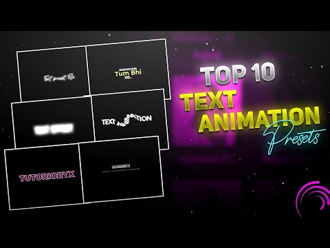 Top 10 New Text Animation Preset In Alight Motion | Text Presets | alight motion text animation