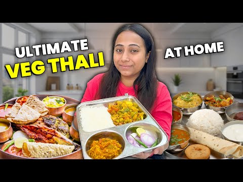 Ultimate Veg Indian Thali at Home |  Ft Mom's Recipe🤩