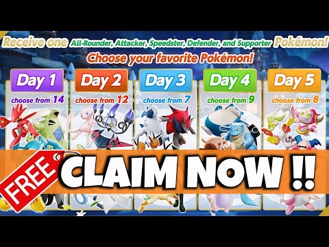 Claim your 5 Pokemon licenses FREE as Holidays Gift - Pokémon Unite