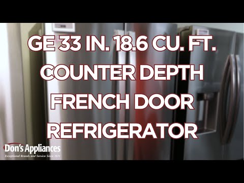 GE 33" 18.6 Cu. Ft. Counter Depth French Door Fridge (Model #