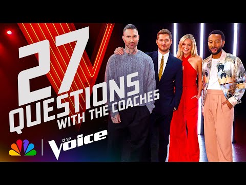 Adam, Bublé, Kelsea, and John Answer 27 Questions About Season 27 | The Voice | NBC