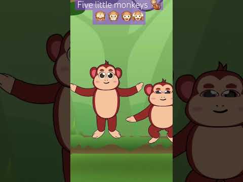 Five little monkeys song @BoobaBukids #ytshorts #monkey #shortsvideo #Shorts