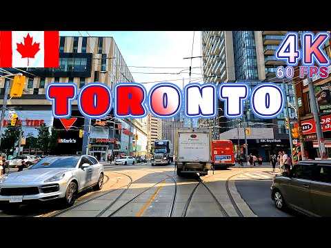 Toronto Drive Part 5/7, Metropol City in Canada 4K - UHD