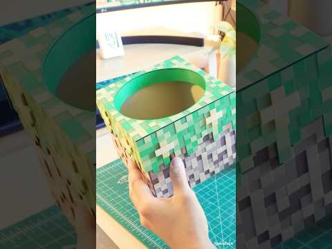 3D Printed Pixel Block Planter | Design in Blender and Bambu Lab P1S 🪴 #3dprinting #bambulab #bambu