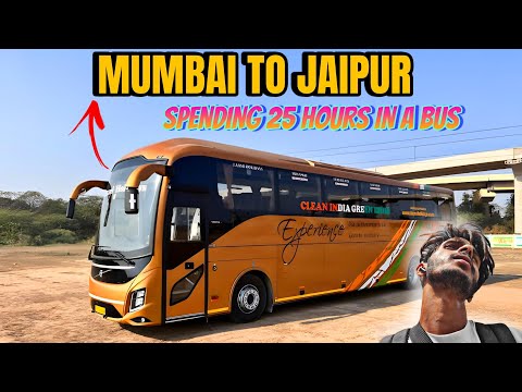 I Spend 25 Hours In A Bus😮Mumbai To Jaipur📍