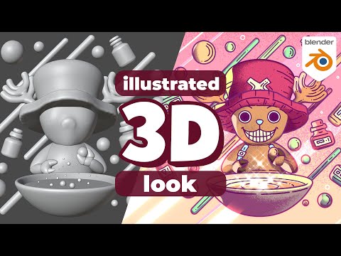 How to Make 3D Look Illustrated | Stylized Stipple Toon Shader Blender Tutorial