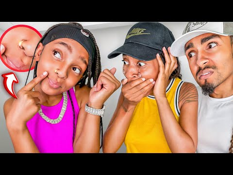 FAKE NOSE PIERCING PRANK ON PARENTS (THEY GOT MAD)😡| Kota Cake