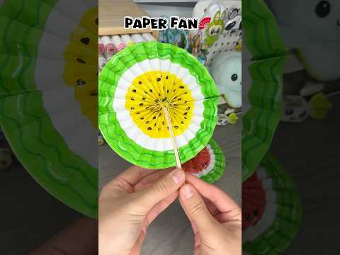 🍉Cute DIY Paper fan!? #paperfan #papercraft #cutecrafts #crafts #craft #cute #thingstodo