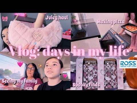 VLOG♡: girly haul, juicy purse, cooking, spooky finds, soccer game,blind boxes & visiting my family!