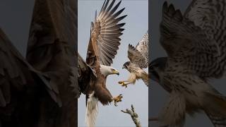 Eagle Vs Falcon #wildlife #wildrift #wildanimals #nature #animals #africanwildlife #animalworld