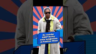 No wonder A$AP Rocky wore sunglasses at Fashion Week#usa #shorts