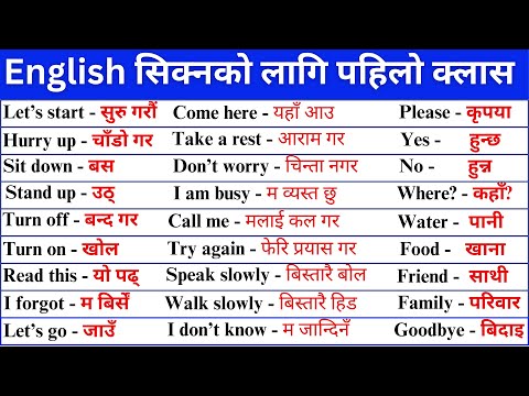 सुरुबाट अंग्रेजी बोल्नको लागि Practice Class | How to start Basic english?अंग्रेजी बोल्न सिक्नुहोस