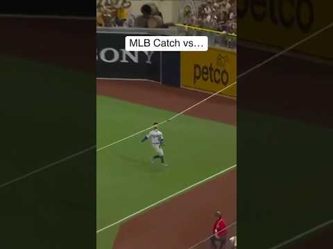 MLB Catch vs Banana Ball Catch pt 2 #mlb #bananaball #baseballhighlights #fyp