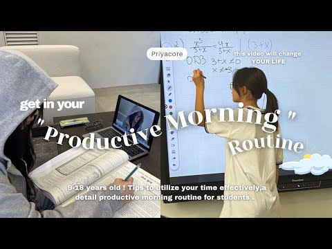 Simple Productive Morning Routine for students 📚 .