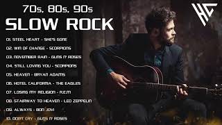 Led Zeppelin, Bon Jovi, Guns N Roses, Elton John, Scorpions, Nirvana - Greatest Slow Rock 80s 90s