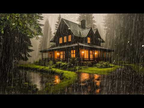 Sleep Instantly with Heavy Rain & Very Strong Thunder on Tin Roof - Rain Sounds for Sleeping - ASMR