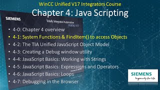 WinCC Unified v17 # 10: JavaScript System Functions and FindItem() 🔎 #WinCCGURU