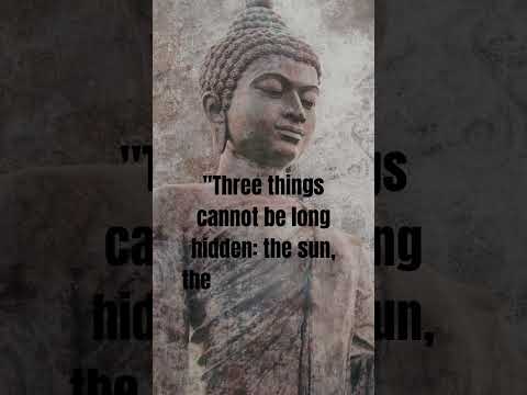 Buddha Quote:Three things cannot be long hidden.... #quotes #quote #quoteoftheday #buddhiststories