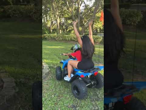 Son takes mom on a ride in his new atv #shorts