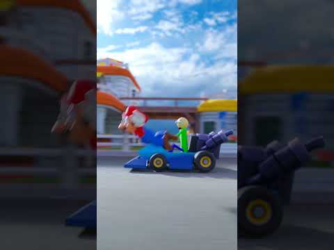 Super Mario vs Baldi at Mario Kart  #animation #mario #mariokart