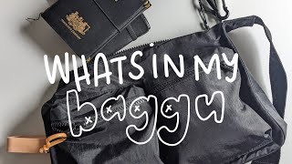 What's in my bag - baggu medium crossbody | how many planners can I fit?