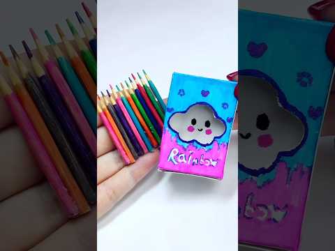 DIY miniature color pencil 🌈 #shorts #art #diy #cute #craft