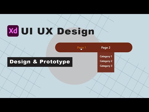 How to create Drop Down Menu prototype Using adobe XD | Adobe XD tutorial