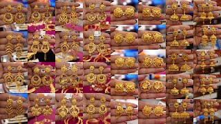 Latest New Gold Earrings/Jhumka/Kanbana/Stud Earrings With Weight & Price | Hallmark Gold Earrings 4