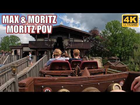 Max + Moritz POV (Moritz, 4K 60FPS, 2024), Efteling Mack Dueling Powered Coaster | Non-Copyright