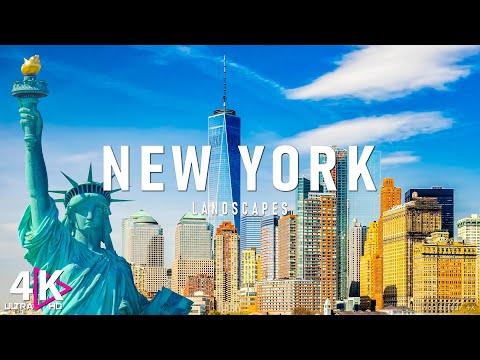 FLYING OVER NEW YORK 4K UHD - Relaxing Music With Beautiful Natural Landscape - 4K UHD TV