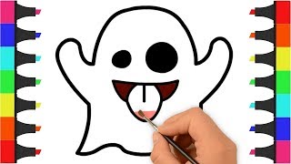 Ghost Coloring Pages | Coloring Ghosts for Kids | Coloring Video for Kids | Draw and Color Ghosts